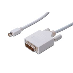 Digitus Cable de Conexión Mini Displayport-DVI 2m Blanco