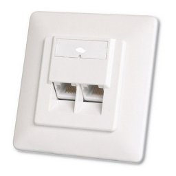 Digitus Roseta Empotrable Cat6 2 x RJ45 Angulo Hembra