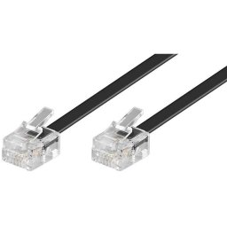Goobay Cable de Teléfono RJ11 6P4C 10m Negro