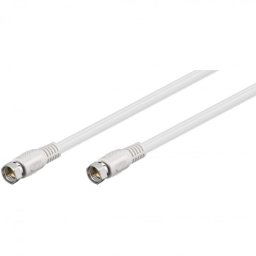 Goobay Cable Antena F Macho/Macho 2.5m Blanco
