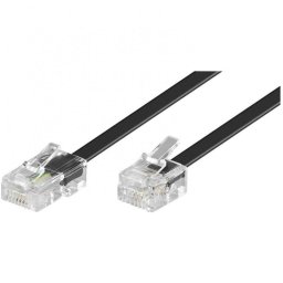 Goobay Cable de Teléfono RJ11 a RJ45 Macho/Macho 10m Negro