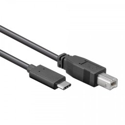 Goobay Cable USB-C 3.1 a USB B Macho/Macho 1m Negro