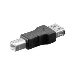 Goobay Adaptador USB A a USB B Hembra /Macho Negro