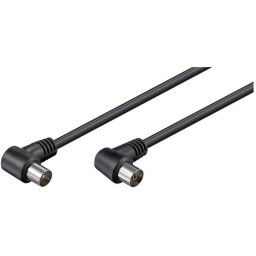 Goobay Cable Coaxial Antena Acodado 2.5m Negro