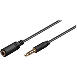 Goobay Cable Extensor Jack 3.5mm 4 pines Macho/Hembra 3m Negro
