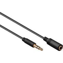 Goobay Cable Extensor Jack 3.5mm Macho/Hembra 50cm Negro