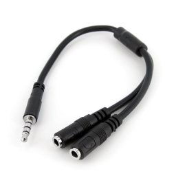 Startech Adaptador Divisor para Auriculares y Micrófono de 3,5mm de 4 Pines a 2x de 3,5mm de 3 Pines