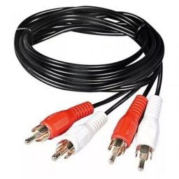 Equip Cable Audio 2x RCA Macho a 2x RCA Macho 2.5M Negro