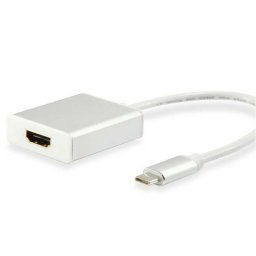 Equip Cable USB Tipo C Macho a HDMI Hembra 15cm Plata