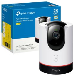 Tapo C225 Cámara de Vigilancia 360º Interior, 2K QHD, Detección IA Gratuita Avanzada, Visión Nocturna