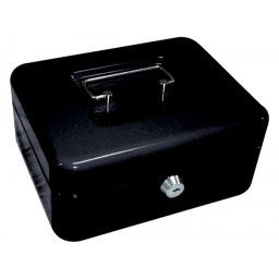 Caja caudales q-connect 8" 200x160x90 mm negra con portamonedas