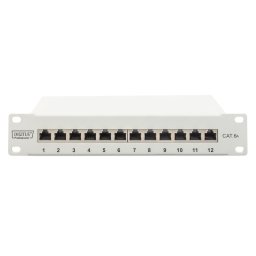 Digitus Panel 10" 12 Puertos FTP Cat 6 1U Gris