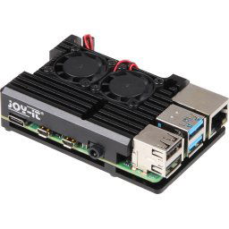 Joy-It RB-ALUcaseP4+07FAN Armor Case Block Active para Raspberry Pi 4 B