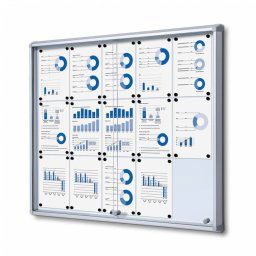 Vitrina puertas correderas para 15 DIN A4 fondo magnético