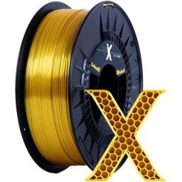 X Filament Filamento PLA Efecto SEDA Impresora 3D 1,75mm 1Kg Gold