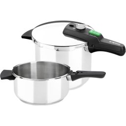 Monix Serie Quick Set de Ollas Rápidas 6+4 Litros Acero Inoxidable