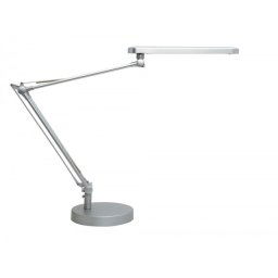 Lampara de escritorio unilux led 7w 665lm cabezal giro 360ºbrazo 3 articulaciones gris metalizado