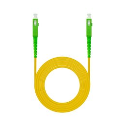 Nanocable Cable de Fibra Óptica SC/APC a SC/APC Monomodo Simplex LSZH 10m Amarillo