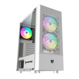 Nfortec Caelum RGB Torre ATX con Frontal Mallado Cristal Templado USB 3.0 Blanca
