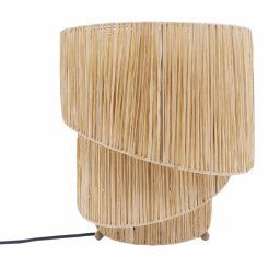 Lampara Sobremesa en Rafia Natural Serie Midway