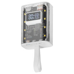 Mars Gaming MPK-10K PowerBank Compacta con Pantalla de Carga Múltiple 10000mah 22.5W Blanco