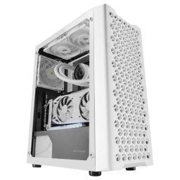 Mars Gaming MC-iPRO Caja Profesional ATX Rejilla Frontal 3D Cristal Templado Ventilador FDB Blanco
