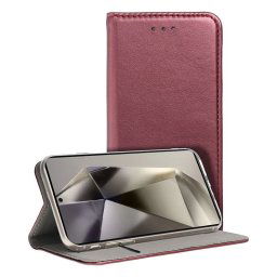 Cool Funda Flip Cover Tipo Libro Liso Borgoña para Samsung Galaxy S24 Ultra