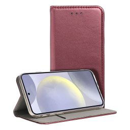 Cool Funda Flip Cover Tipo Libro Liso Borgoña para Samsung Galaxy S24 / S25
