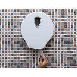 Dispensador papel higienico dahi jumbo abs color blanco 326x304x125 mm