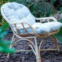 Butaca Rattan Natural con Cojin Terraza y Jardin Serie Aticos