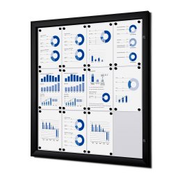 Vitrina de color negro para 12 DIN A4
