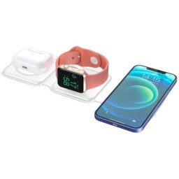 Klack 3 En 1 Estación de Carga y Cargador Inalámbrico 15W Blanco
