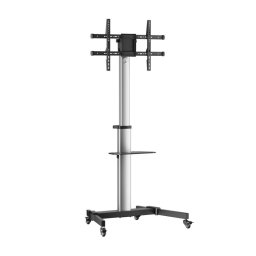 Aisens FT86TRE-197 Soporte de Suelo con Rueda, Bandeja DVD para Monitor/TV hasta 50Kg 37"-86