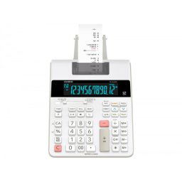 Calculadora casio impresora pantalla lc papel 58 mm impresion bicolor fr-2650rc 12 digitos dc color blanco