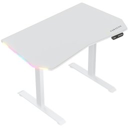 Forgeon Battleground Mesa Gaming Regulable en Altura con Motor 120x70cm RGB Blanca