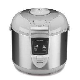 Gastroback 42518 Design Pro - Arrocera Eléctrica, Cocedero de Arroz, Capacidad 5 Litros, para 10 Tazas Arroz Hervido, Cocina al Vapor, Antiadherente, 700 W, Acero Inoxidable