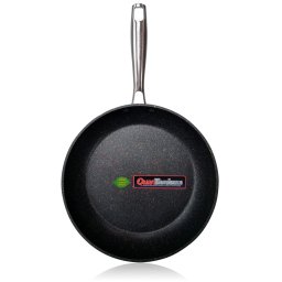 WECOOK! Ecochef Titanio, Sartén Aluminio Forjado 24cm, Inducción, Antiadherente QUANTANIUM Ecológico 5 Capas sin PFOA, 4mm Espesor, Apta Todas las Cocinas, Vitrocerámica, Gas, Lavavajillas