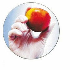 Guante de vinilo con polvo blanco. paquete 100 uds.