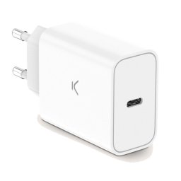 Ksix Cargador De Red PD Carga Ultra Rápida 30W USB-C 1m Blanco
