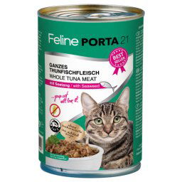 Feline Porta 21 comida para gatos 6 x 400 g - Atún con algas marinas