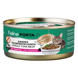 Feline Porta 21 Pack Ahorro 24 x 156 g - Atún con algas marinas