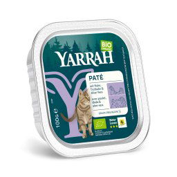 Yarrah Bio Paté 6 x 100 g en tarrinas - Pollo y pavo ecológicos con aloe vera ecológica