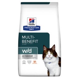 Hill's w/d Prescription Diet Multi-benefit con pollo pienso para gatos - 3 kg