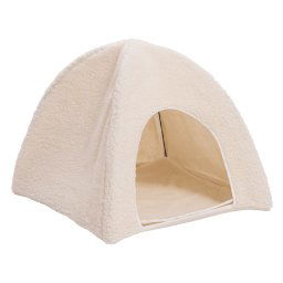 Cueva de lana artificial para gatos - L 43,5 x B 43,5 x H 40 cm