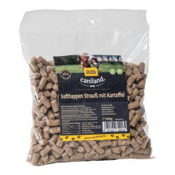Caniland Soft bocaditos de avestruz sin cereales - 540 g