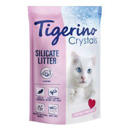 Tigerino Crystals arena aglomerante con olor a talco - Pack % - 3 x 5 l