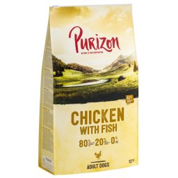 Pack ahorro: Purizon pienso para perros 2 x 12 kg - Adult con pollo y pescado (nueva receta)