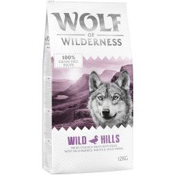 Pack ahorro: 2 x 12 kg Wolf of Wilderness - Wild Hills, con pato
