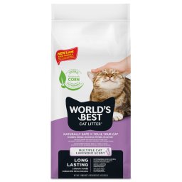 World's Best Cat Litter arena vegetal aglomerante lavanda - Pack % - 2 x 12,7 kg