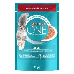 PURINA ONE Adult - 52 x 85 g - Con vacuno y zanahoria